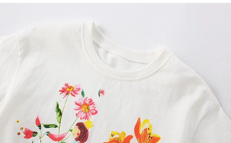 Kids Girls Children‘s Clothing Suits 2024 Summer 100% Combed Cotton t-shirt Leggings Pants Outfits Casual Baby Girl Clothes Sets