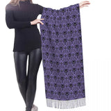 Ladies Large Halloween Ghost Happy Haunts Versatile Scarves Women Winter Fall Soft Warm Tassel Shawl Wraps Haunted Mansion Scarf - www.sixcolors.us