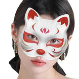 White Cat Masque Paintable Blank Masques Half Face Cover Craft Masque Costume Accessories For Halloween Carnival Costume Prop - www.sixcolors.us