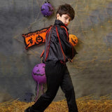 Halloween Vampire Costume For Girls Princess Dress Scarlet Witch Devil Ghost Clothes Boy Vampire Cloak Suit Kids Cosplay - www.sixcolors.us