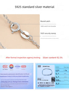 999 Sterling Silver Necklace Female Silver Chain without Pendants 925 Clavicle Chain Pure Necklace Snake Bone Replacement Choker Silver Jewelry Rope Accessories