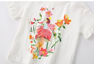 Kids Girls Children‘s Clothing Suits 2024 Summer 100% Combed Cotton t-shirt Leggings Pants Outfits Casual Baby Girl Clothes Sets