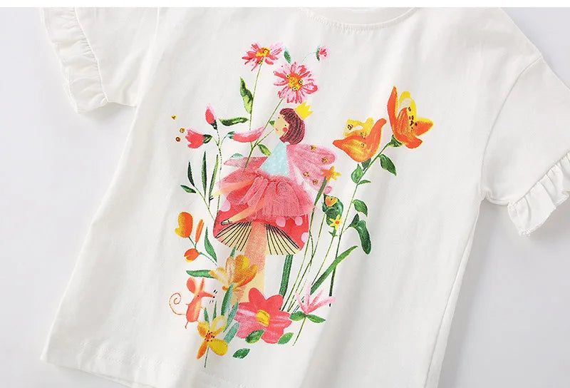 Kids Girls Children‘s Clothing Suits 2024 Summer 100% Combed Cotton t-shirt Leggings Pants Outfits Casual Baby Girl Clothes Sets