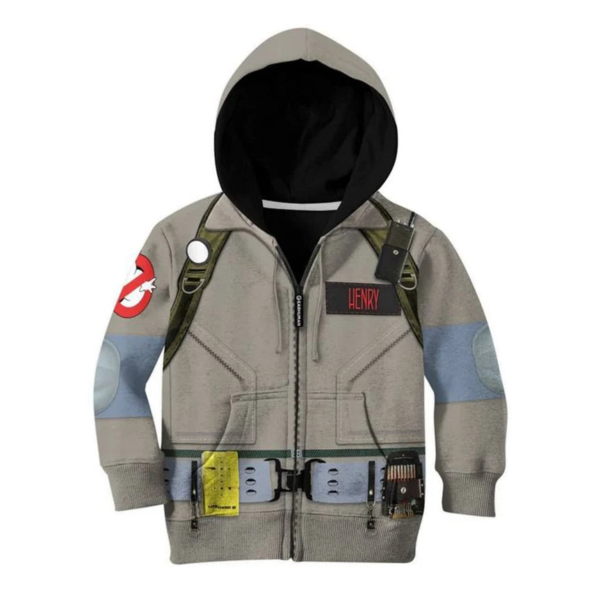 Ghost Uniform Cosplay Costumes Halloween Costume for Kids Hoodie Anime Figure Ghost Busters Sweater Carnival Suits Clothes Coat - www.sixcolors.us