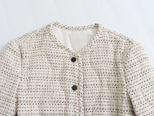 Withered British Autumn/Winter Mini Skirt Women Fashion Women's Elegant Set New Woolen Casual Jacket  Sets