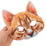 2 Pcs Animal Costume Accessory Halloween Mask Face Cover Kids Carnival Prop Cat Fabric - www.sixcolors.us