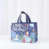 Cute Cartoon Santa Claus Elk Snowflake Coated Non-Woven Bag Folding Bag Candy Apple Print Package Bag Home Party Supplies - www.sixcolors.us