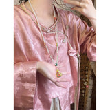 New Chinese Style Retro Women's Horse-Face Skirt Sweater Chain Beaded
