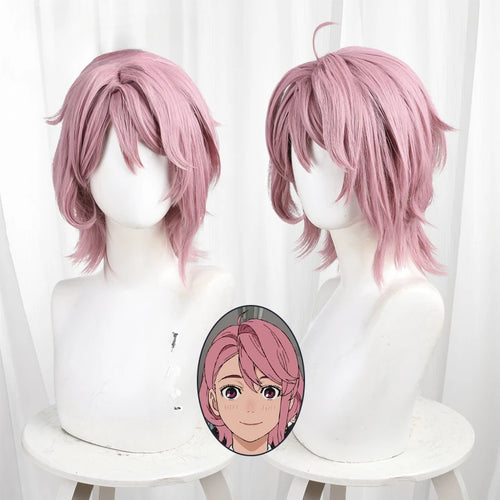 Anime Dandadan Momo Ayase Cosplay Wig Short Pink Wig for Women Heat Resistant Synthetic Hair Halloween Costume Role Play Wigs - www.sixcolors.us