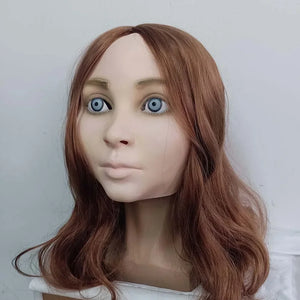 Movie M3GAN Cosplay Mask Wig Girl Headgear Halloween Character Play Terror Latex Helmet Costume Masquerade Dress Up Props - www.sixcolors.us
