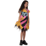 Girls Halloween Costume Ghost Nightmare Before Christmas Clothing Sally Cosplay Costume Children Carnival Party Princess Dress - www.sixcolors.us