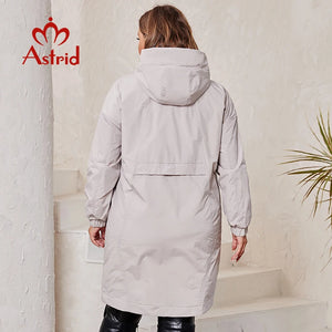 Astrid Plus Size Women's Spring Autumn Trench Coat Women Jacket zipper Outerwear female fashion Long casual Solid Windbreaker - www.sixcolors.us