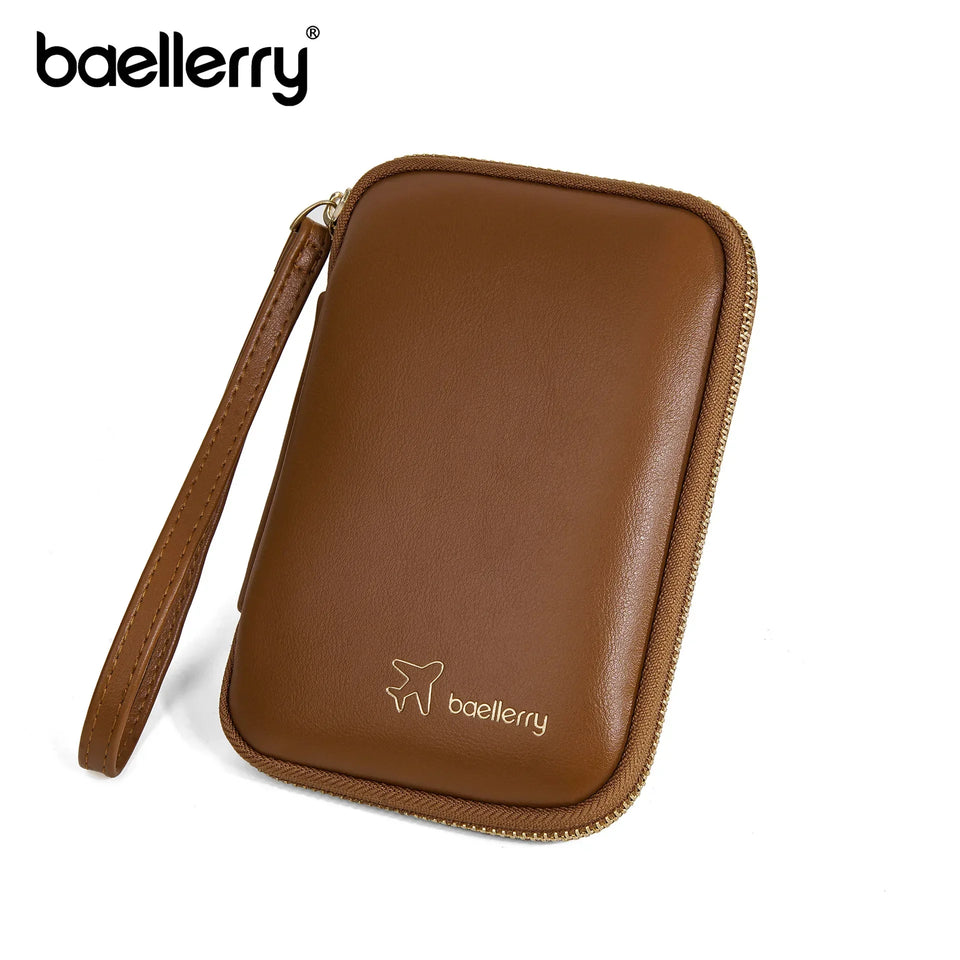Unisex PU Leather Passport Holder Covers Case Travel Card Wallet Phone Box Money Coin Bag Wristlet Passport Cover for Women/Men