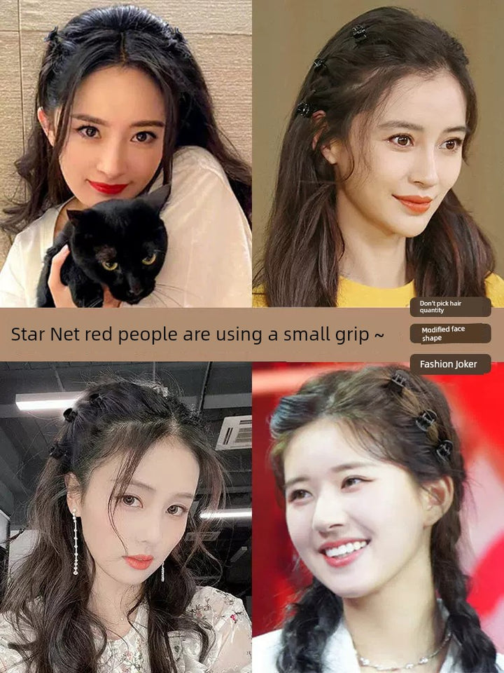 Princess Hairstyle Forehead Black Hairpin Small Jaw Clip