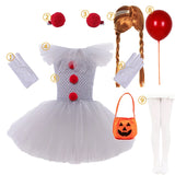 The Clown Returns Halloween Costumes Jester Clown Dress Knitted Skirt Carnival Easter Clothes Halloween Cosplay Costume For Girl - www.sixcolors.us