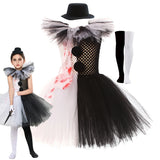 Halloween Girl Cosplay Costume Evil Joker Tutu Girl Carnival Performance Outfits Thriller Dress Up Children Halloween Clothes - www.sixcolors.us