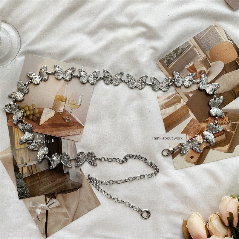 JK Niche Design Metal Belt Uniform Ins Waist Chain