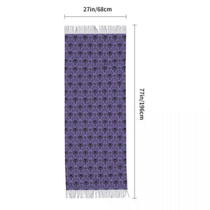 Ladies Large Halloween Ghost Happy Haunts Versatile Scarves Women Winter Fall Soft Warm Tassel Shawl Wraps Haunted Mansion Scarf - www.sixcolors.us