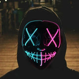 Cosmask Halloween Neon Mask Led Mask Masque Masquerade Party Masks Light Glow In The Dark Funny Masks Cosplay Costume Supplies - www.sixcolors.us