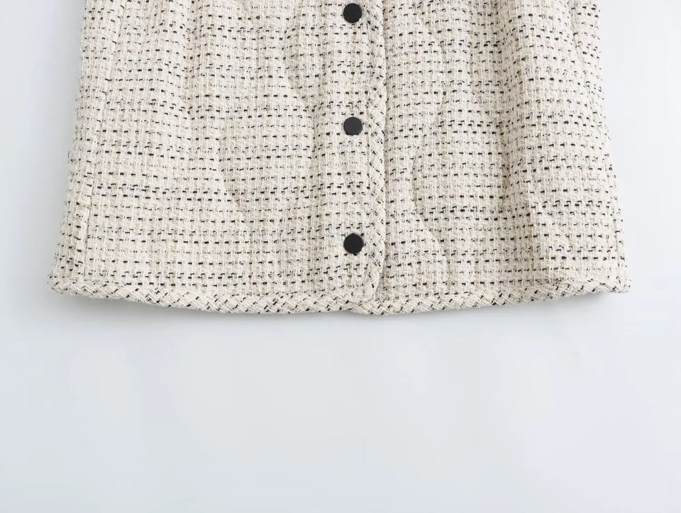 Withered British Autumn/Winter Mini Skirt Women Fashion Women's Elegant Set New Woolen Casual Jacket  Sets