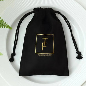 20pcs High Quality Black Jewellry Gift Bags Personalized Logo Velvet Jewelry Packaging Drawstring Pouches for Wedding Party - www.sixcolors.us
