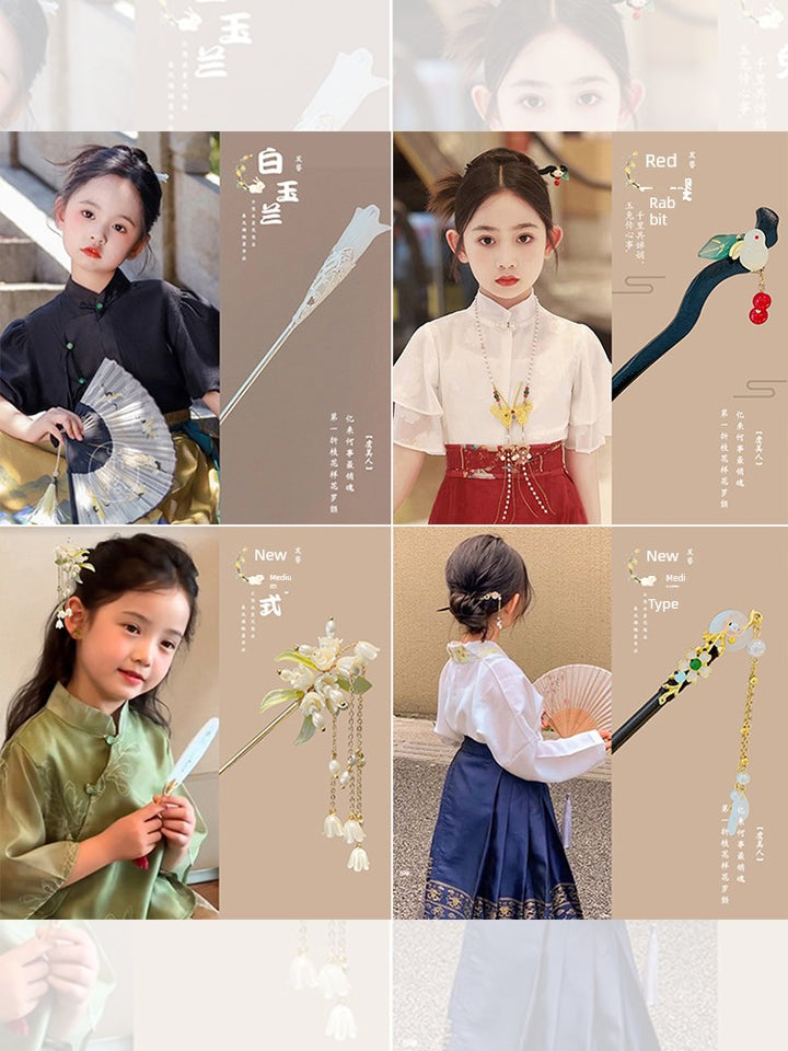 Retro-Style Accessories Fancy Girls' Han Chinese Costume Hairpin Hairpin
