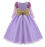 Kids Luxury Rapunzel Dress for Princess Girl Tangled Cosplay Costume Baby Halloween Dress Up Carnival Birthday Party Clothes - www.sixcolors.us