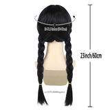 Halloween Cosplay Wigs Synthetic Long Braided Black Pigtail Wig for Women Anime Costume Wig Carnival Dress Up Party Daily Use - www.sixcolors.us