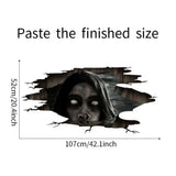 Scary Halloween Ghost Floor Stickers PVC Removable Ghost Wall Stickers Waterproof Halloween Wallpaper Decal Haunted House - www.sixcolors.us