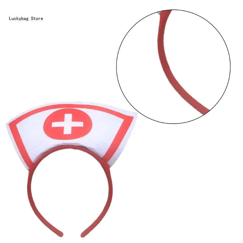 Nurse Hat Headbands Halloween Headbands Hair Accessories for Girls and Womens Holiday Party Headwear - www.sixcolors.us