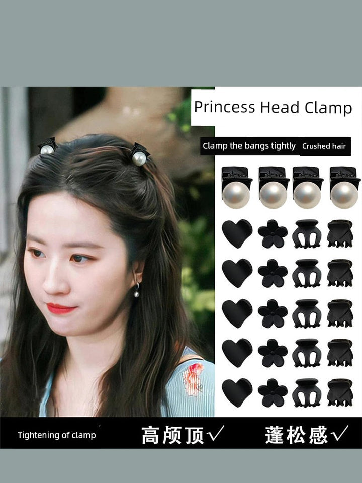 Princess Hairstyle Forehead Black Hairpin Small Jaw Clip