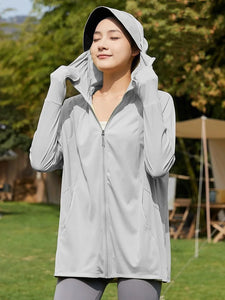 Running Sun Protective Clothing 2024 Women Fashion Slim Fit Jackets Anti-UV Long Sleeve Yoga Coat for Outdoor Sportswear Summer - www.sixcolors.us