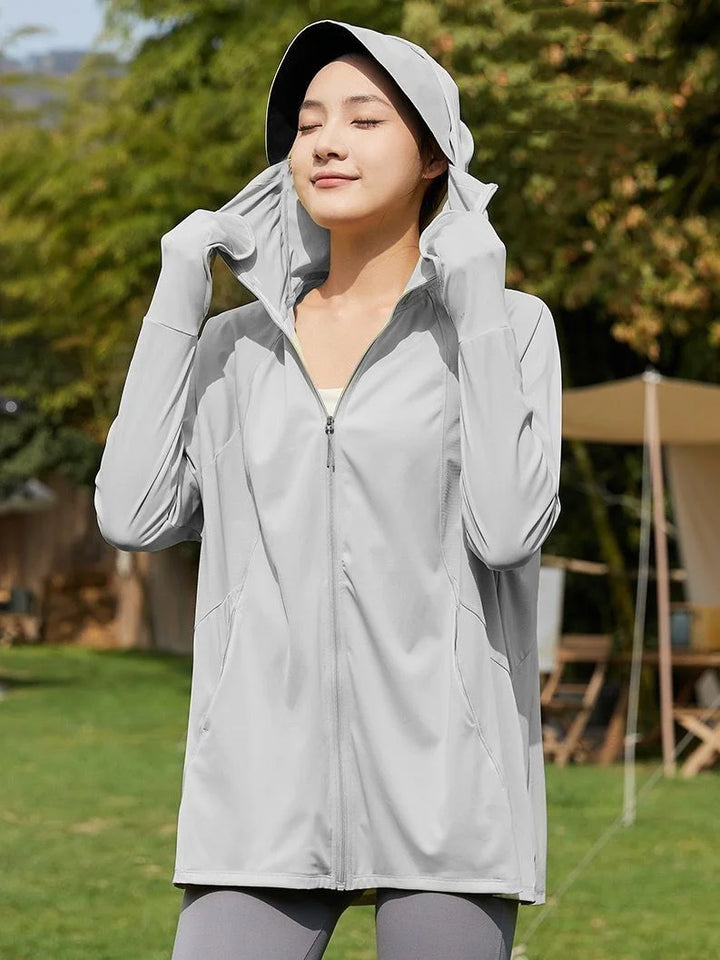 Running Sun Protective Clothing 2024 Women Fashion Slim Fit Jackets Anti-UV Long Sleeve Yoga Coat for Outdoor Sportswear Summer - www.sixcolors.us