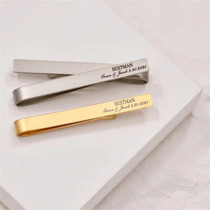 Stainless Steel Customized Name Tie Clip For Men Personalized Custom Engraving Names Accessories Jewelry Valentines‘s Gifts