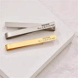 Stainless Steel Customized Name Tie Clip For Men Personalized Custom Engraving Names Accessories Jewelry Valentines‘s Gifts