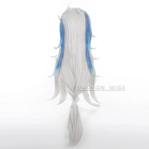 Genshin Impact Neuvillette Cosplay Costume with Leg Cover Fontaine Chief Justice Uniform Wig Boots Halloween Carnival Clothes - www.sixcolors.us