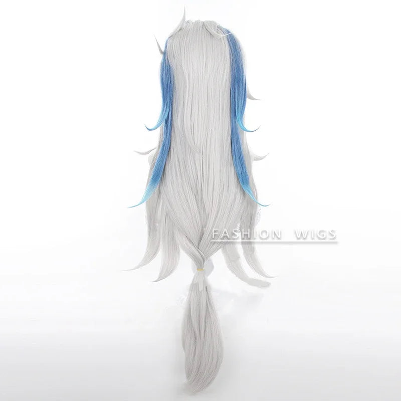 Genshin Impact Neuvillette Cosplay Costume with Leg Cover Fontaine Chief Justice Uniform Wig Boots Halloween Carnival Clothes - www.sixcolors.us