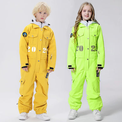 Baby Boy Ski Clothes Winter Sport Girl Waterproof Mountain One Piece Snowsuit Children Outdoor Snowboard Kids Tracksuit Jumpsuit