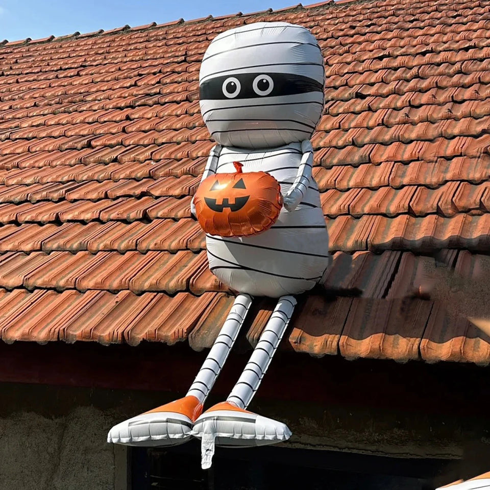 2024 1pcs Halloween Mummy Holding Pumpkin Aluminum Foil Balloon Scary Halloween Party Horror Haunted House Children'S Toy - www.sixcolors.us