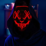 Cosmask Halloween Neon Mask Led Mask Masque Masquerade Party Masks Light Glow In The Dark Funny Masks Cosplay Costume Supplies - www.sixcolors.us