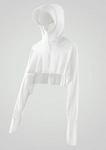 UV Protective Yoga Jacket Outdoor 2024 Sport With Hat Women Running Sunscreen Clothing Sun Protection Cycling Climbing Crop Coat - www.sixcolors.us