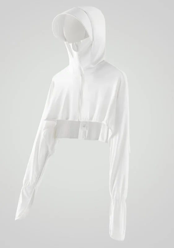 UV Protective Yoga Jacket Outdoor 2024 Sport With Hat Women Running Sunscreen Clothing Sun Protection Cycling Climbing Crop Coat - www.sixcolors.us