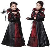 Kid Girls Vampire Dress Kid Ghost Bride Gothic Cosplay Vampire Devil Bat Halloween Costume Vampiran Carnival Outfit Clothes - www.sixcolors.us