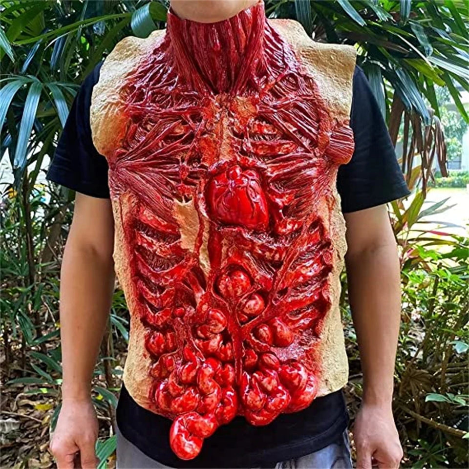 Halloween Horror Intestine Costume Fancy Dress Party Bloody Intestine Dress Up Haunted House Tricky Props - www.sixcolors.us