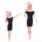 Multicolored Mini Plush Knitted Sweater Fur Coat Doll Accessories Tops Casual Dress Dressing Clothes For Barbiees Doll Kid Toys