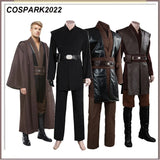 Adult Men Anakin Cosplay Fantasia Uniform Knight Clothes Halloween Party Carnival Suit Movie Battle Costume Robe Cloak Outfit - www.sixcolors.us