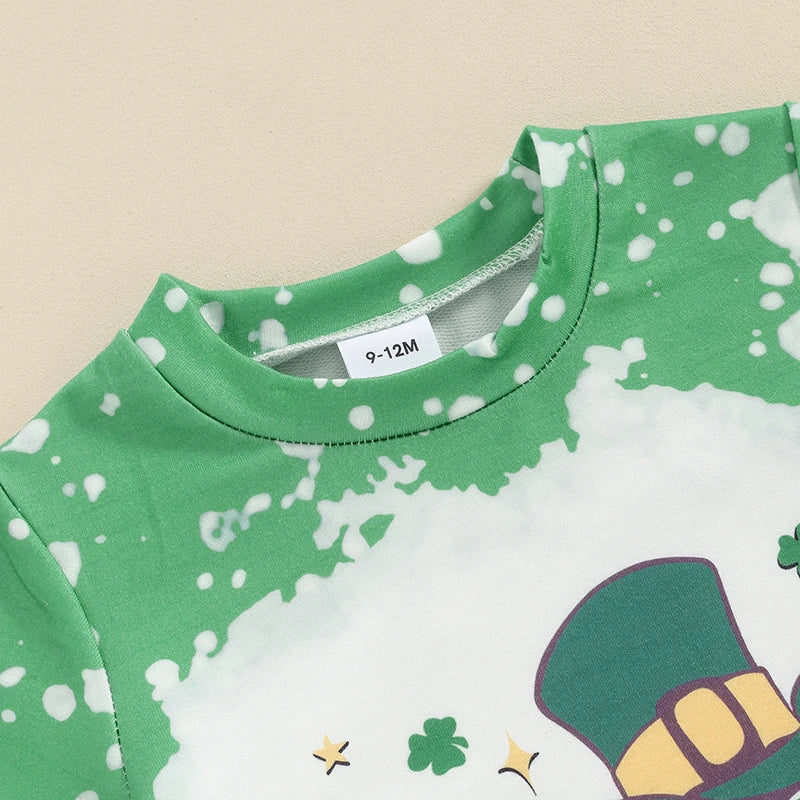 Toddler Baby Boy Girl Summer Clothes Pant Sets Lucky Clover Print Top St Patrick s Day Outfit Sets