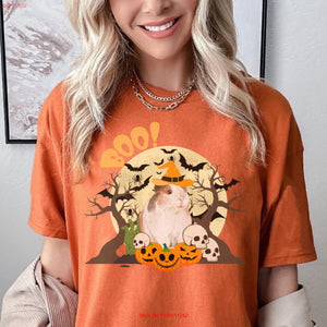 Halloween Guinea Pig T Shirt s Boo Clothes Kawaii Spooky Vibes Pumpkin long or short sleeves - www.sixcolors.us