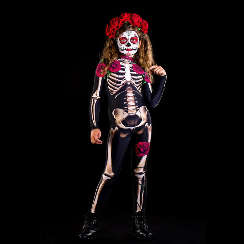 Halloween Gothic Bodysuit Women Clothes Punk Slim High waist Skull Streetweawr Hip Hop Jumpsuits 2024 Jumpsuit Femme Funny Pants - www.sixcolors.us