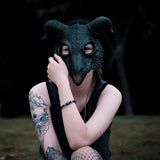 Punk Sheep cosplay mask Halloween costumes Full face Gothic mask For Men Women Anime Shofar Carnival stage show cosplay Gifts - www.sixcolors.us